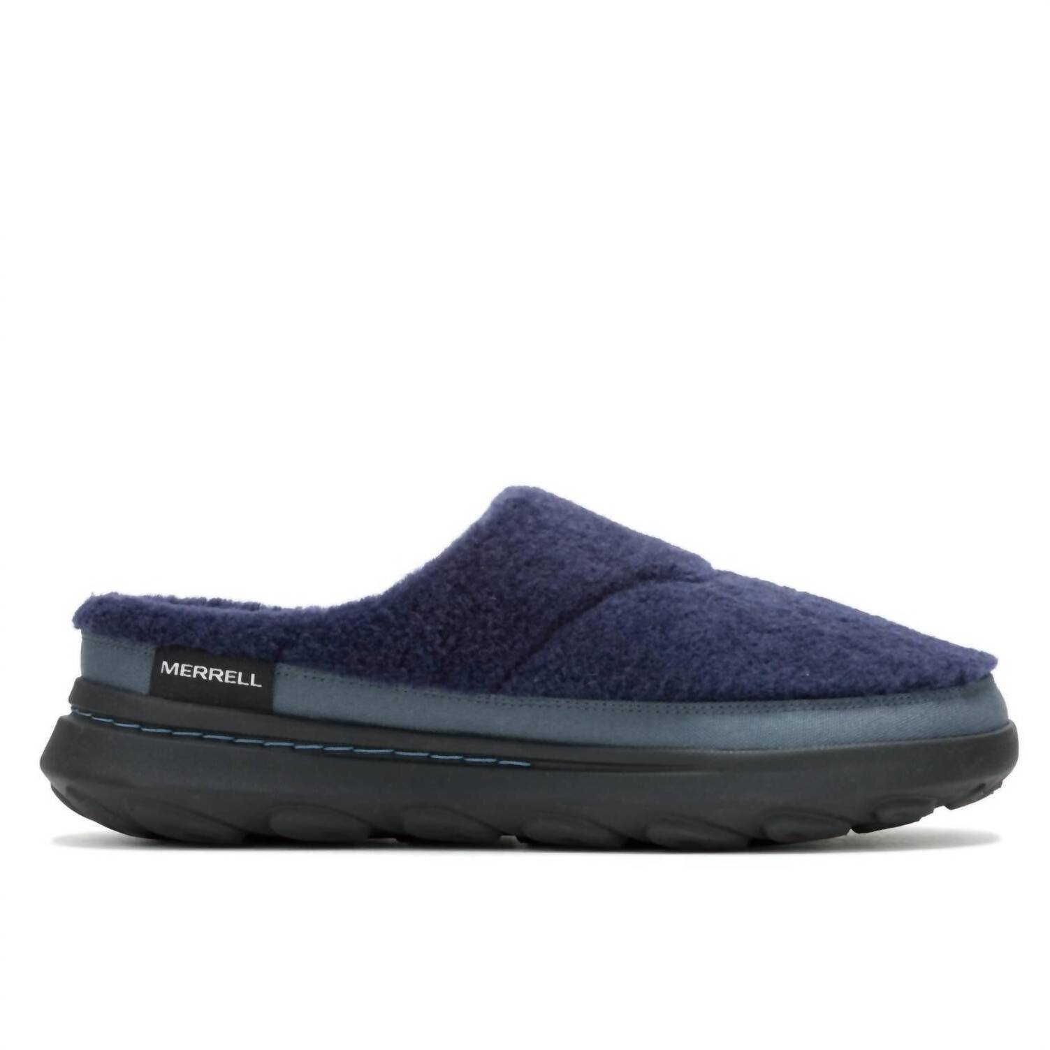 New Merrell Men's Hut Moc 2 Slide Cozy Slippers In Sea Blue